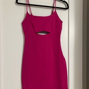 Lulu's Fuchsia Backless Dress
